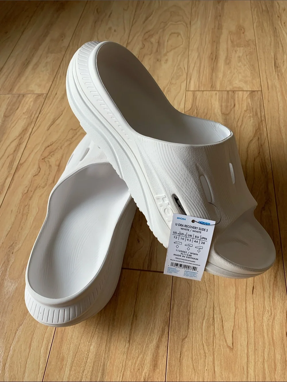 Hoka U Ora Recovery Slide 3 White  Sandals